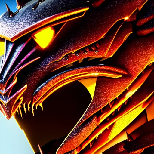Image similar to close up bust shot, realistic detailed stunning beautiful armored anthropomorphic humanoid female robot dragon, looking to the side, sleek streamlined armor and design made of steel, sharp claws and sharp teeth, Slick LEDs, standing on two legs, on the beach during sunset, high quality, cinematic art, sunset lighting, artstation, deviantart, furaffinity