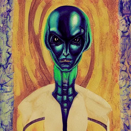 Prompt: a portrait of an alien by ai