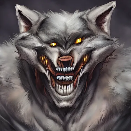 Prompt: Werewolf maw