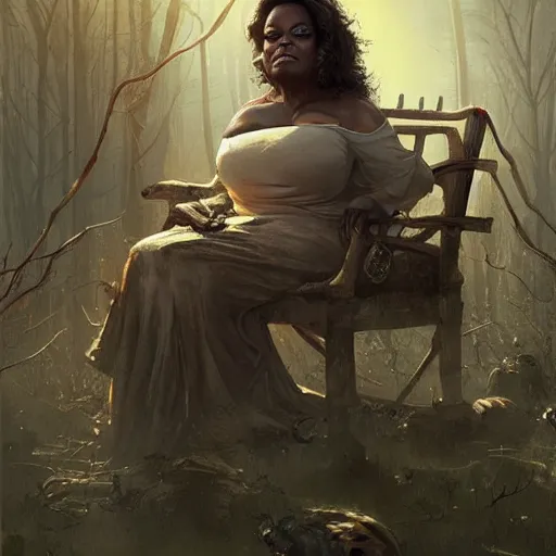 Image similar to oprah is a zombie geog darrow greg rutkowski