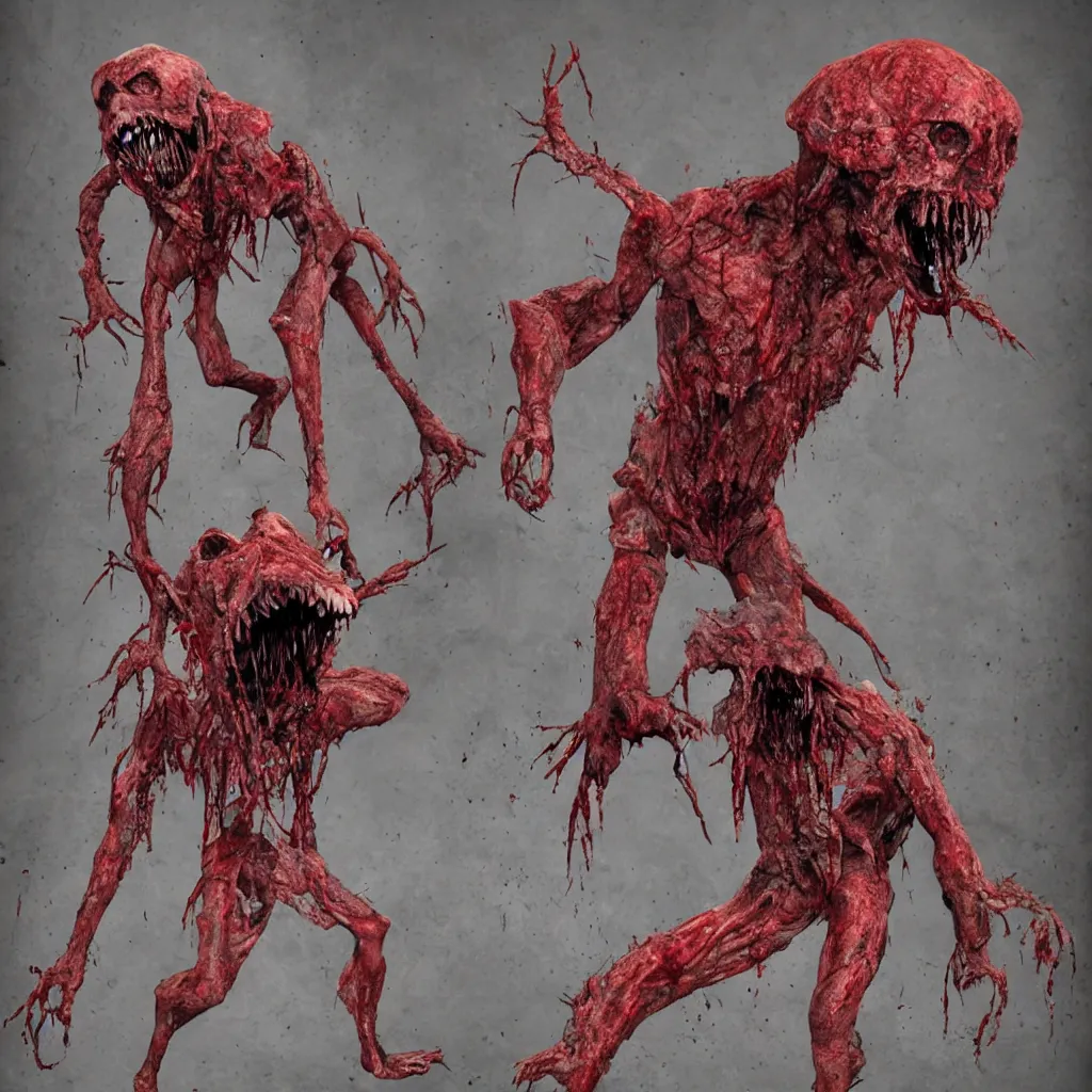 Prompt: horrifying creature, realistic, blood thirsty, death