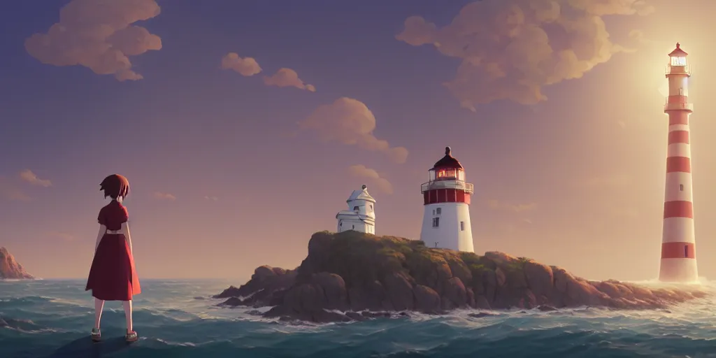 Daily Painting 49 - Lighthouse A fun relaxing painting at the end of the  day=) The full tutorial is currently being edited and will be… | Instagram