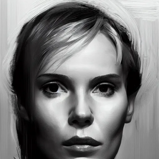 Image similar to A hyperdetailed digital oil portrait painting of a young Bibi Andersson in the style of Guy Denning and Ruan Jia. Trending on ArtStation and DeviantArt. Digital art.