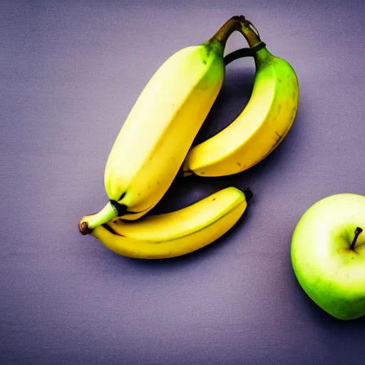 Prompt: a banana merged with a apple! Ultra realistic! 25mm f/1.7 ASPH Lens!