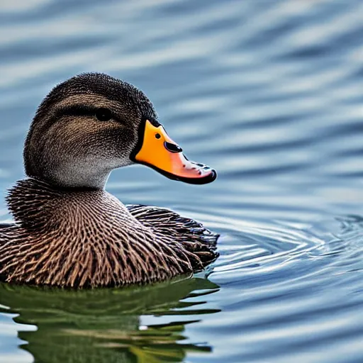 Image similar to a duck made of water