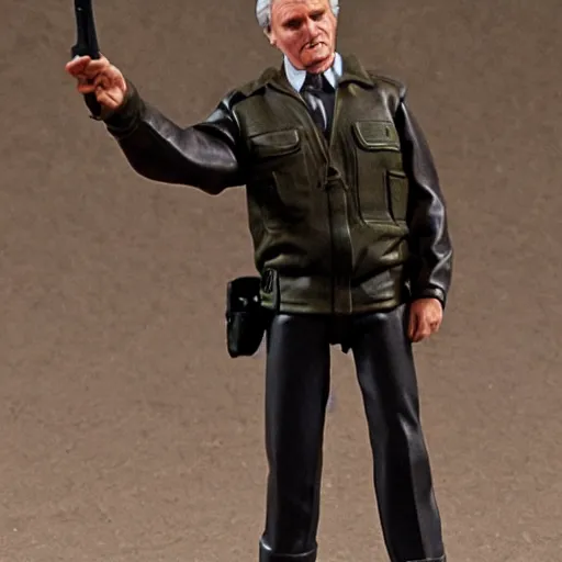 Image similar to 5 inch figure of alan alda as hawkeye from mash, toy, realistic, studio lighting