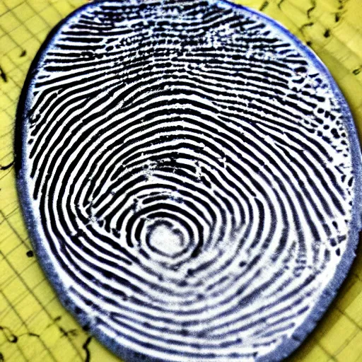 Prompt: a smudged fingerprint stamp
