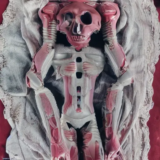 Image similar to a beautiful stil of an human robot, artificial flesh, bones, blood, westworld style, medium - shot, insanely detailed, beautiful soft light, by annie leibowtiz