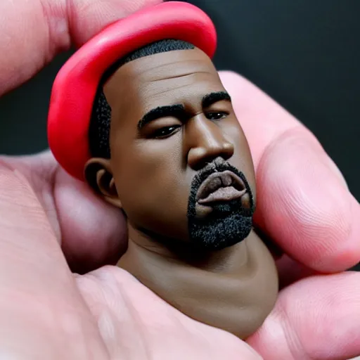 Prompt: kanye made out of polymer clay detailed sculpture trending on artstation