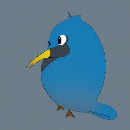 Prompt: mordekai (blue bird) protesting for blm blue background, furry, trending on devianart, digital art,