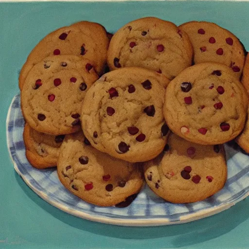 Prompt: Plate of Cookies by Thiebaud