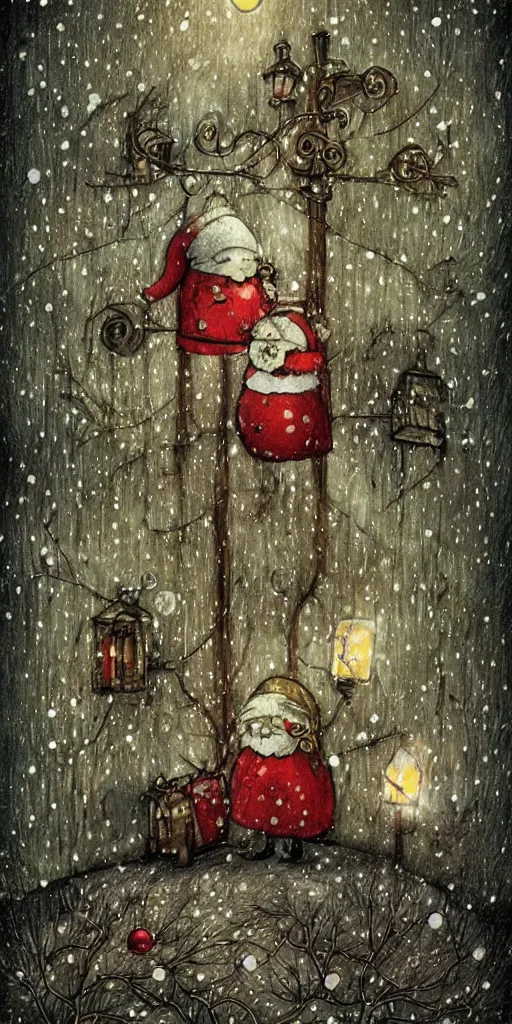 Image similar to a christmas card scene by alexander jansson