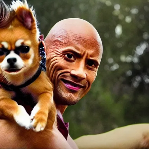 prompthunt: dwayne the rock johnson's face on the body of a kangaroo