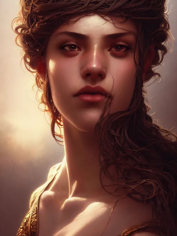 Image similar to samson and delilah, coveted, beautiful and aesthetic, intricate, unreal engine, messy hair, highly detailed, detailed face, smooth, sharp focus, chiaroscuro, renaissance illustration, artgerm, greg rutkowski, ilya kuvshinov, rossdraws, alphonse mucha, young adult light novel cover art