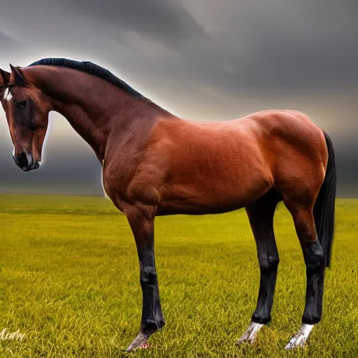 Image similar to A horse with a human body, digital art, EOS-1D, f/1.4, ISO 200, 1/160s, 8K, RAW, unedited, symmetrical balance, in-frame, Photoshop, Nvidia, Topaz AI