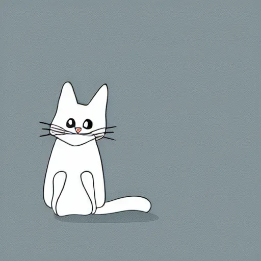 Prompt: Cartoon cat. in simple cute style, isolated vector illustration