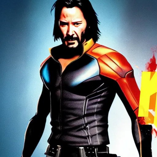 Image similar to keanu reeves as x men wolverine, marvel movie