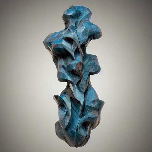 Prompt: abstract carved sculpture of a nebula