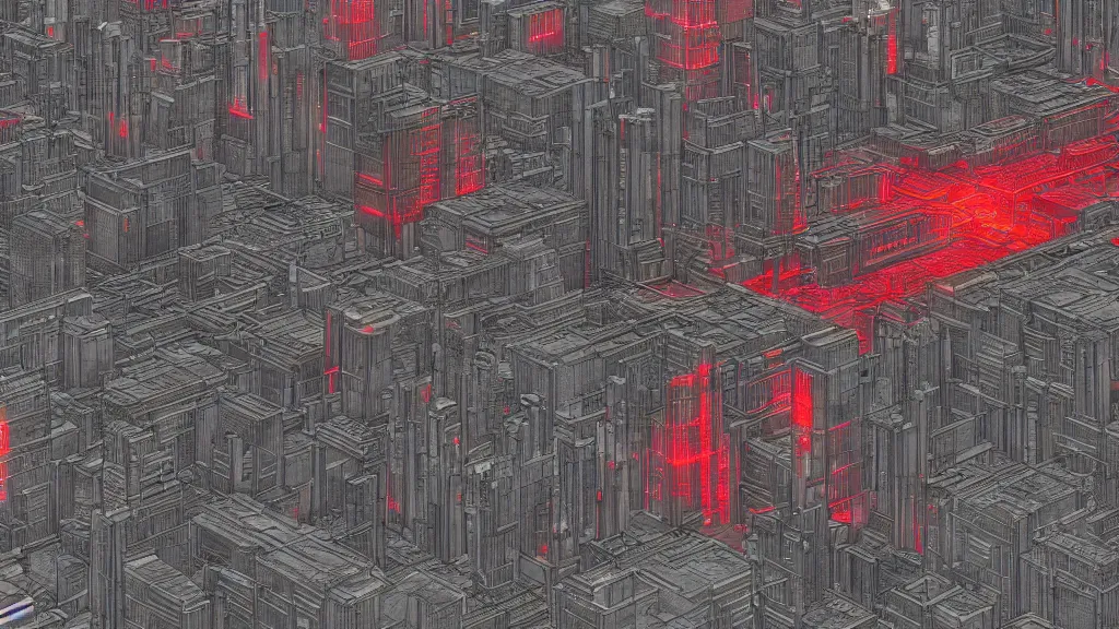 Prompt: a metropolis red shift render.