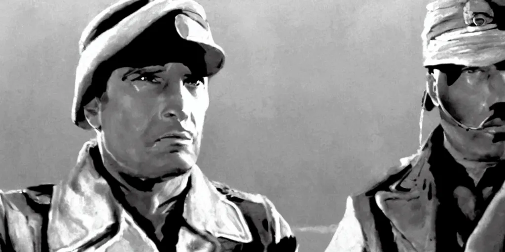 Image similar to frame from casablanca solid snake