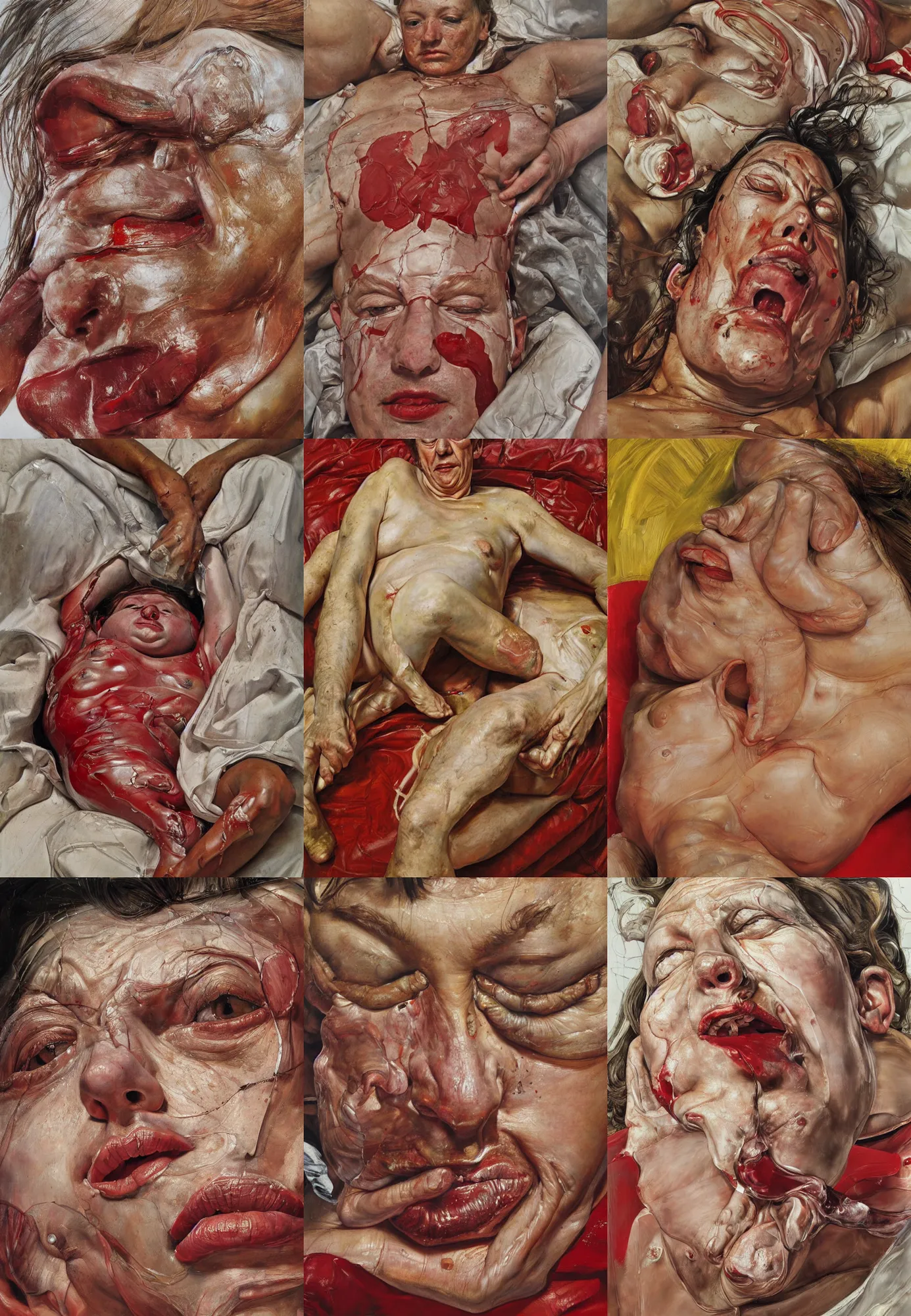 Prompt: high quality high detail painting by lucian freud and jenny saville, hd, golden eal, red