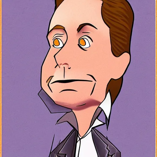 Image similar to christopher walken as a hanna barbara cartoon, trending on artstation