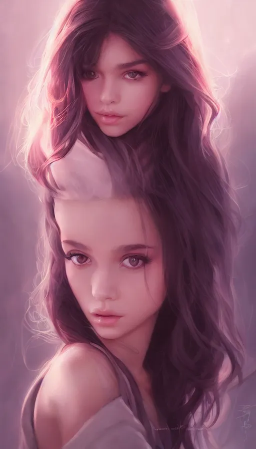 Image similar to madison beer girl portrait, made by stanley artgerm lau, wlop, rossdraws, james jean, andrei riabovitchev, marc simonetti, yoshitaka amano, artstation, cgsociety