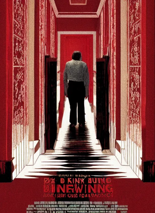 Image similar to movie poster for the shining