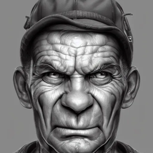 Image similar to a masterpiece portrait of popeye. very detailed eyes. intricate, elegant, highly detailed. trending on artstation, digital art, by stanley artgerm lau, wlop, rossdraws, james jean, andrei riabovitchev, marc simonetti, yoshitaka amano