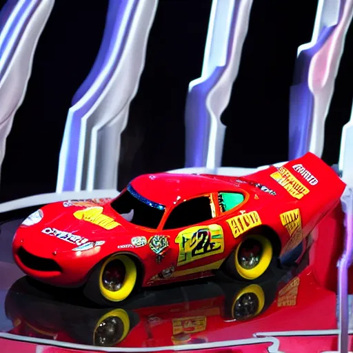 Image similar to photo of lightning mcqueen on stage at the academy awards