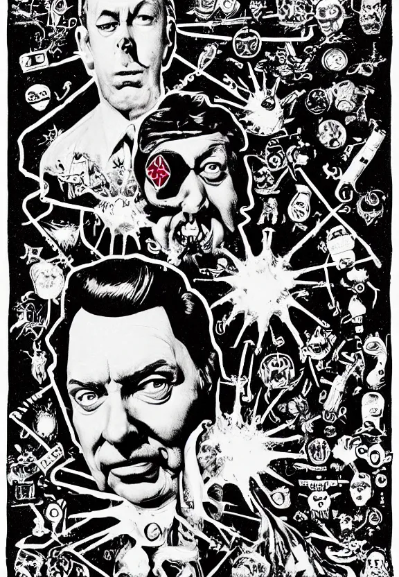 Image similar to simplicity, subgenius, x - day, weird stuff, occult stuff, the blob, hyperrealism, selective color, stage lighting