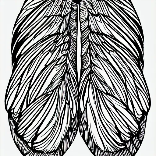 Prompt: insect wings, line art