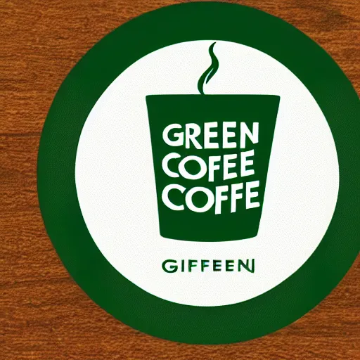 Image similar to green circular coffee shop logo, depicting disgusting and dirty dog in center