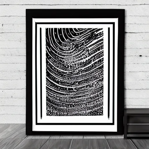 Prompt: black and white illustration spiral galaxy block print