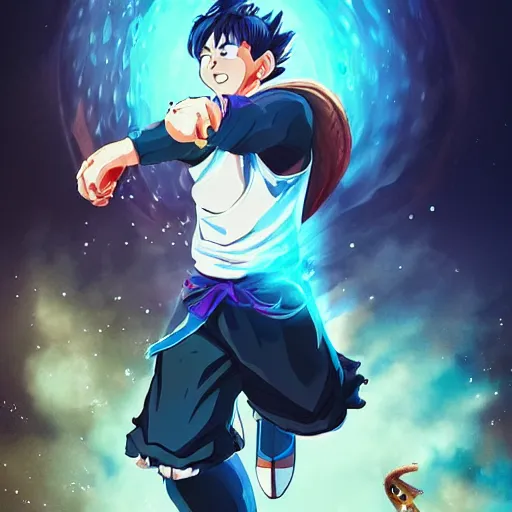 Image similar to lionel messi as a fantasy art character, studio ghibli, dragon ball, highly detailed, artstation, WLOP