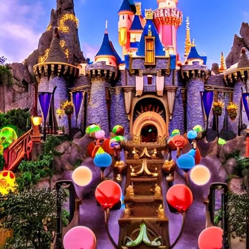 Image similar to disneyland designed by antoni gaudi, highly detailed, 4 k