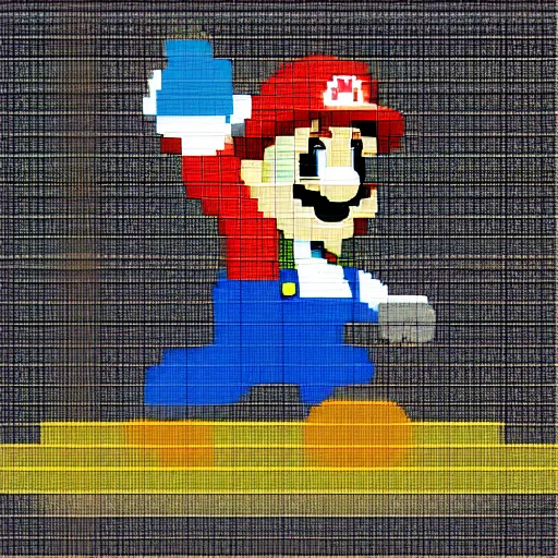 Prompt: mario Pixel Art