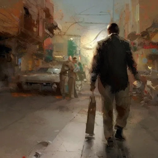 Image similar to a depressed man in a happy world, heavenly, beautiful, craig mullins