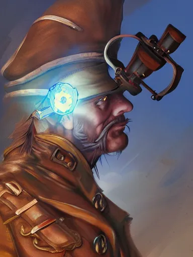 Image similar to captain pirate using a telescope from a high place from behind intricate, elegant, highly detailed, digital painting, artstation, concept art, sharp focus, illustration, by justin gerard and artgerm, 8 k