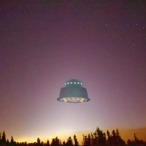 Image similar to cell phone footage of an impressive ufo in the night sky