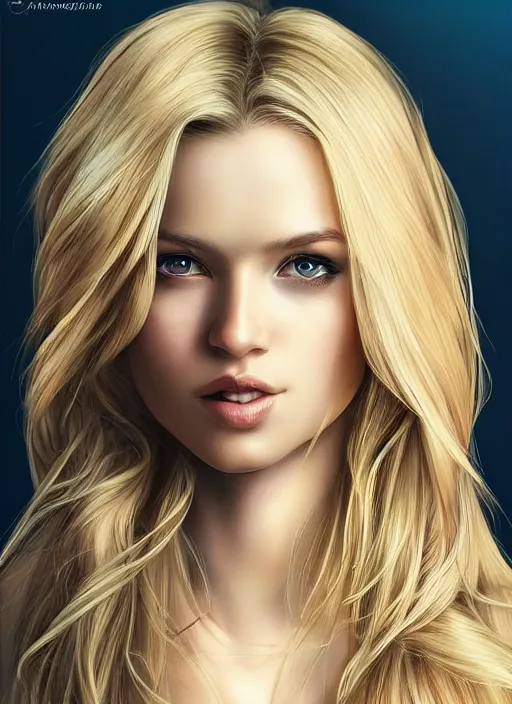 Prompt: image of a gorgeous female with long blonde hair in the style of stefan kostic, realistic, full body shot, wide angle, sharp focus, 8 k high definition, insanely detailed, intricate, elegant, art by stanley lau and artgerm, floating embers