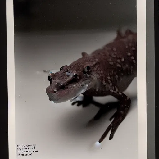 Image similar to 1 9 8 0 s yearbook photo of an axolotl, studio photography