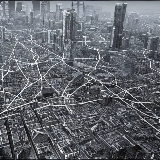 Image similar to complex city
