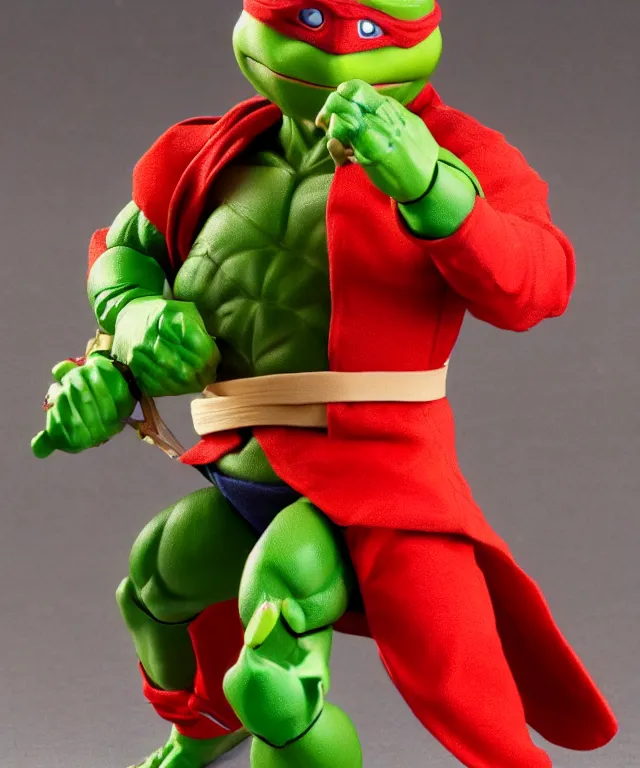 Image similar to a teenage mutant ninja turtle raphael neca toy