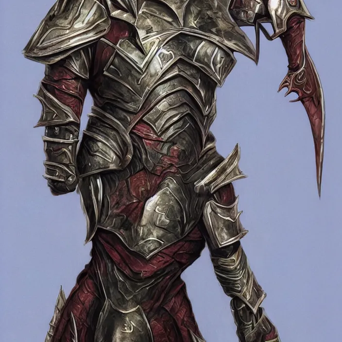 Image similar to chitin armor from morrowind concept art painted by Alex Ross