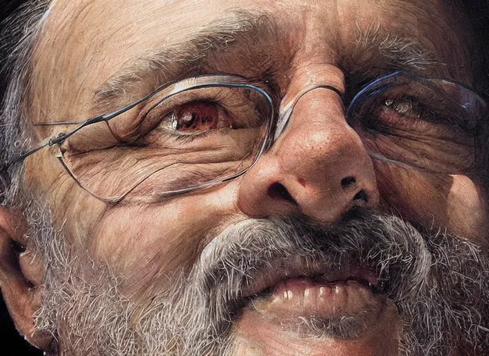 Prompt: a highly detailed oblivion portrait of a dentist, james gurney, james jean