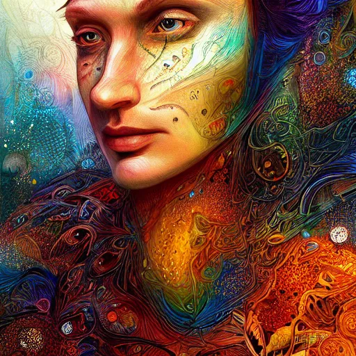 Image similar to the person in the dream by android jones