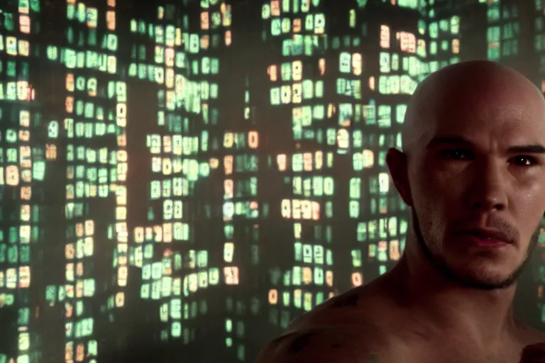 Image similar to cyborg - pitbull, surrounded by screens, in 4 0 5 5, y 2 k cybercore, industrial low - light photography, still from a kiyoshi kurosawa movie