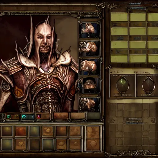 Image similar to diablo iv character creator screenshot