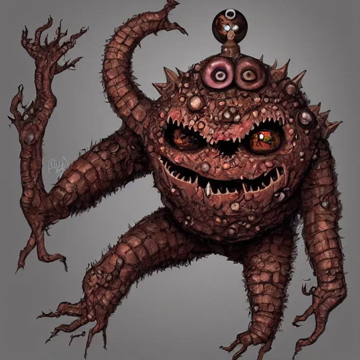 Prompt: a beholder monster from dungeons and dragons, fantasy art, trending on artstation